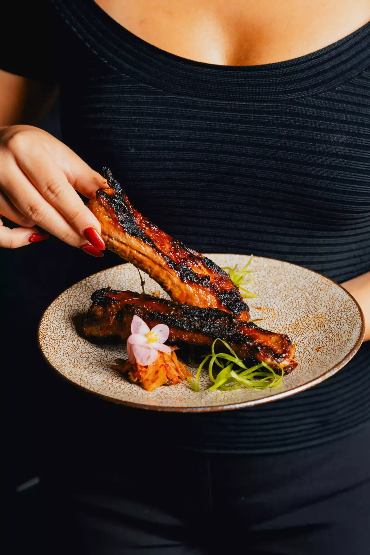 Korean pork ribs off the robata grill